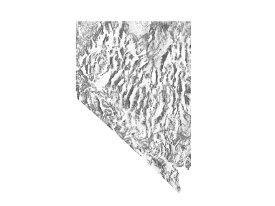 Nevada - Black and white map