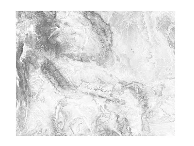 Wyoming - Black and white map illustration landscape map minimal mountain nature poster relief topographic topography united states united states of america usa white wyoming