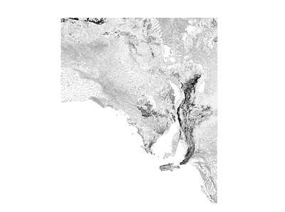 South Australia - Black and white map adelaide australia illustration landscape map minimal mountain nature poster relief south australia topographic topography white