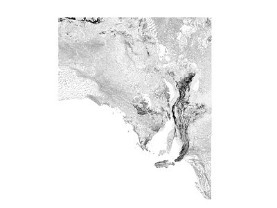 South Australia - Black and white map