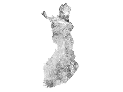 Finland - Black and white map