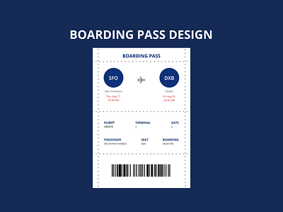 Boarding pass design | Daily ui 24 boardingpass branding dailyui dailyuichallenge dashboard flat onboarding