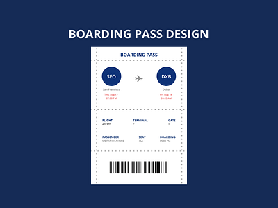 Boarding pass design | Daily ui 24