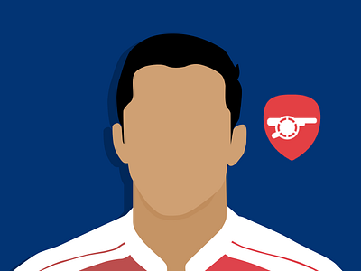 Alexis Sánchez arsenal flat design football graphics material player whit3hawks