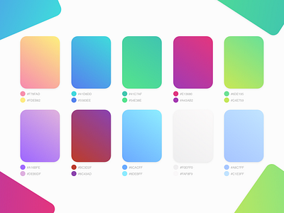 Flat UI Gradient Colors Palette