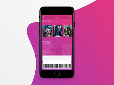 Movie Ticketing Application apple application flat ios material