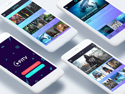 FiTV application dashboard design iphone logo mobile app tv ui ux webdesign