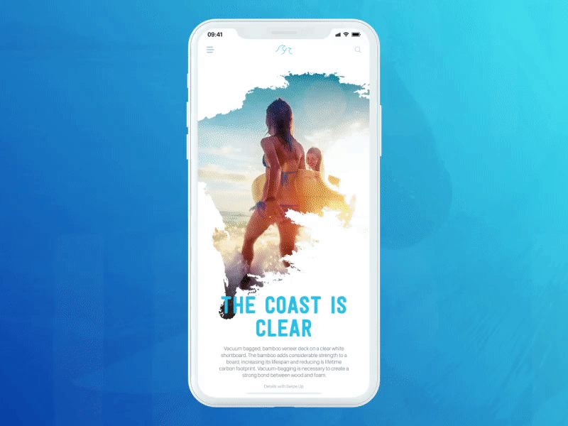 Surf Zone app design flat iphone mobile site surf ui ux zone