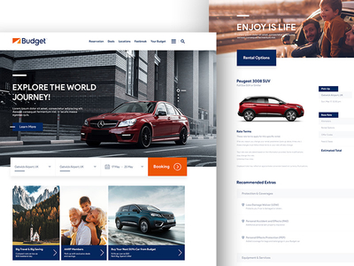 Budget UK Website Redesign booking budget flat homepage landing redesign rental ui ux web website