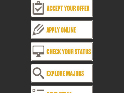 Admissions Email Buttons - Small email graphics