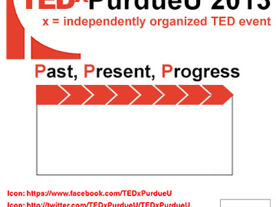 Tedxpurdue Badge Prototype graphics design rejected