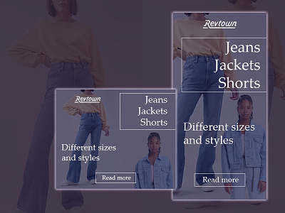 Jeans store banner set