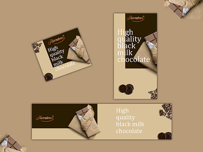 Chocolate shop banner set