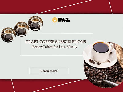 Craft coffee shop banner set