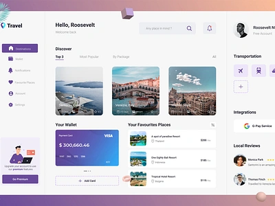 Travel Desktop App uxdesign