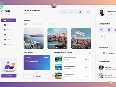 Travel Desktop App uxdesign