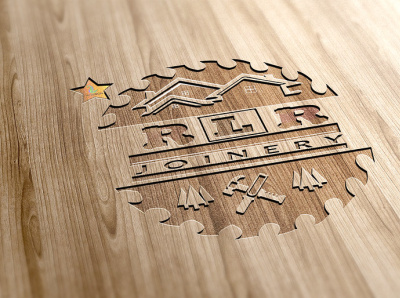 Logo Mockup - Laser cutting engraved logo on wood By Smart Works