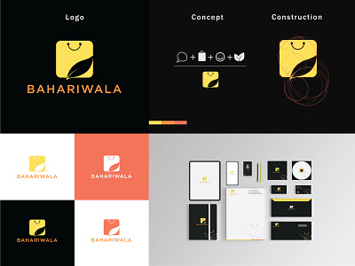 Bahariwala log design and branding branding graphicdesign icon design illustration logo logodesign minimal logodesign morden logo design usnesscard design