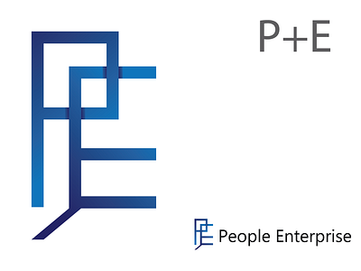 P+E Logo brand identity logo logo design logo design branding logo designer logo designs