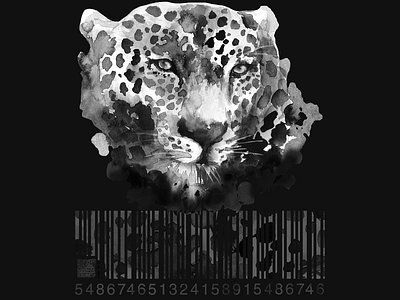 Jaguar Code bar code design illustration painting qr code watercolor watercolor painting