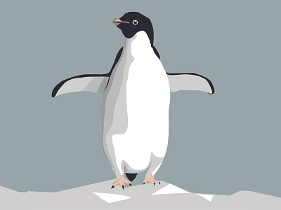 Happy Penguin design illustration painting vector