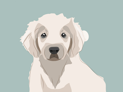 Sad Puppy design illustration painting vector