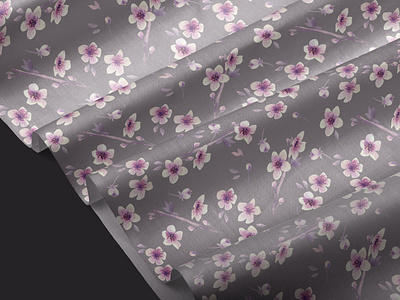Watercolor Cherry Blossoms Pattern