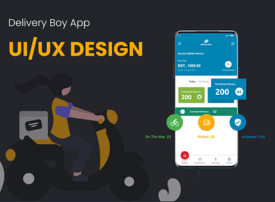 Delivery boy App dashboard delivery delivery boy ecommerce mobile app product design ui ui design ux design