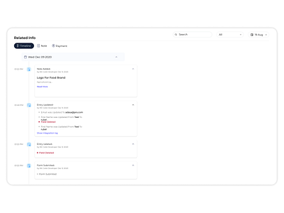 Bit Form Timeline design