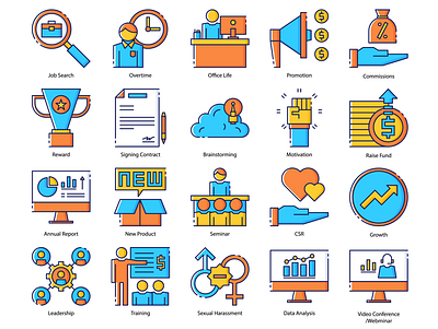 colorfull business 01 android flat flat design flat illustration icon icon design icon set icons illustration ios line art