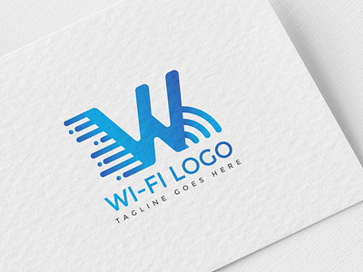 Technology abstract connection. abstract wi-fi logo