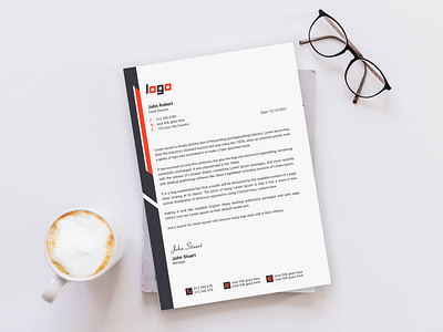 modern abstract corporate letterhead template. a4 background branding business clean corporate creative design document layout leaflet letter modern page paper presentation professional stationery template vector