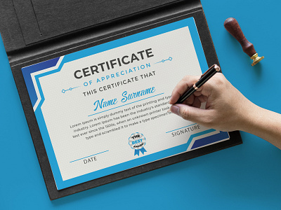 Modern creative certificate of appreciation award template a4 size appreciation branding certificate certificate design clean design flyer minimal modern professional social media design