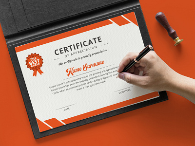 Modern creative certificate of appreciation award template