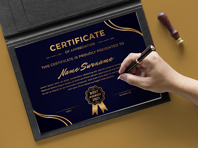 Abstract modern creative certificate of appreciation template achievement appreciation award certificate creative diploma elegant gold graduation luxury modern print success