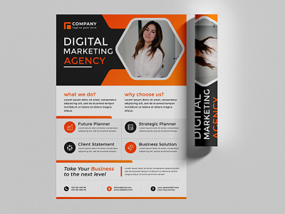 Creative modern digital marketing agency business flyer template ads banner advertisement advertising advertising banner agency brochure business agency business background geometric infographics leaflet print professional sale service social social media banner special offer square flyer technology