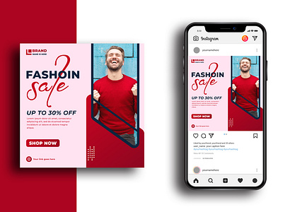 Modern Fashion Sale Social Media Post Template