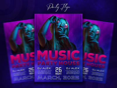 Night Club Party Flyer birthday flyer design dj flyer facebook post girl girl party graphic design hiphop music flyer night party party flyer social media banner social media post social media stories