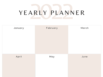 White Minimalist Yearly Planner