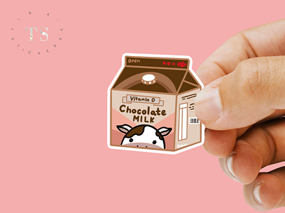 Chocolate Milk Cartoon Sticker design graphic design sticker