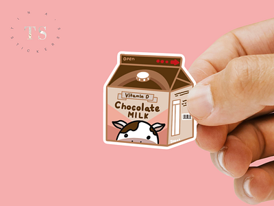 Chocolate Milk Cartoon Sticker