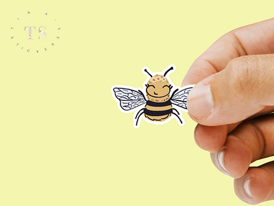 Flower Bumblebee Sticker