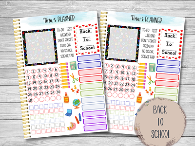 Back To School Functional Planner Stickers design graphic design planner sticker
