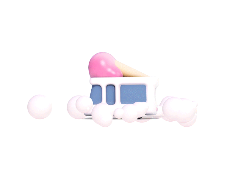 Ice Cream animation cinema 4d ice cream truck van