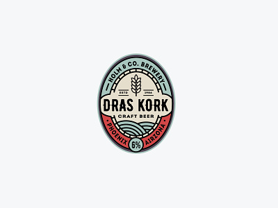 Dras Kork, a craft beer. beer craft beer logo minimal modern