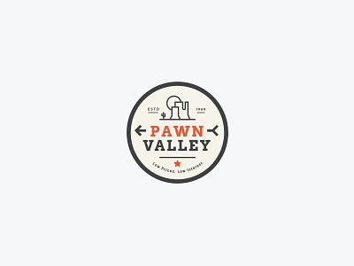 Pawn Valley, a pawnshop logo minimal modern pawn pawnshop