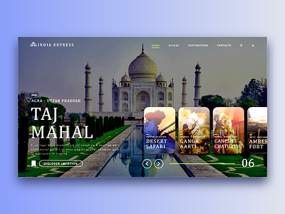 Travel App Landing Page Design