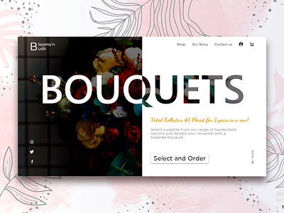 Florist Website Landing Page Design ecommerce ecommerce website florist website flower shop landing page design landingpage online flower shop ui ui design ui ux design ux ux design web web design