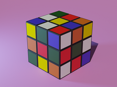 Rubik's Cube 3d 3d art 3d blender 3d modeling blender blender3d