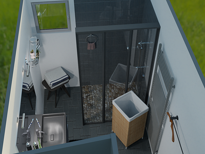 3D bathroom 3d 3d art 3d blender 3d modeling bathroom blender blender3d design